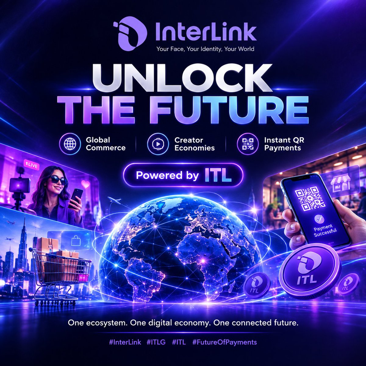 VIP990325660's tweet photo. Unlock the future of global commerce, live creator economies, and instant QR payments—all powered by ITL within the seamless InterLink ecosystem. 🌍⚡

One ecosystem. One digital economy. One connected future.

#InterLink #ITLG #ITL https://t.co/ko1Ps91gOY