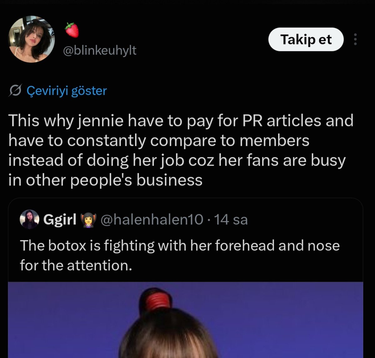 xcxnnxcx's tweet photo. Jennie never forgets where she came from and always knows how to thank blinks. But guess who is still the member most lynched by Blinks and ignored in votings? Naturally, Jennie. https://t.co/R5WgRzi4jV