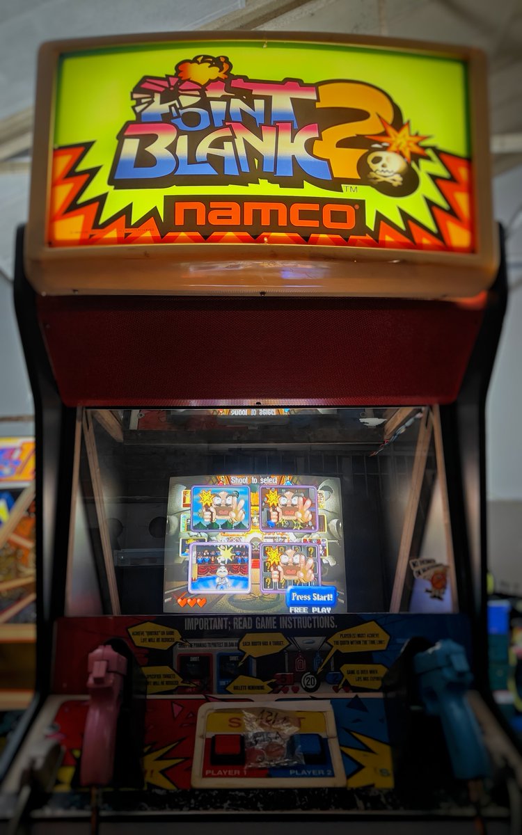 BaseArcade's tweet photo. POINT BLANK 2 is back 👏

After being off the arcade floor for two events Namco's Point Blank 2 from '98 will make its return  16-18 Oct at Banana Block

Who else is a fan of Dr. Dan &amp; Dr. Don blasting up the place? 

#arcaderestoration #namco #pointblank https://t.co/HO24xIqhdU