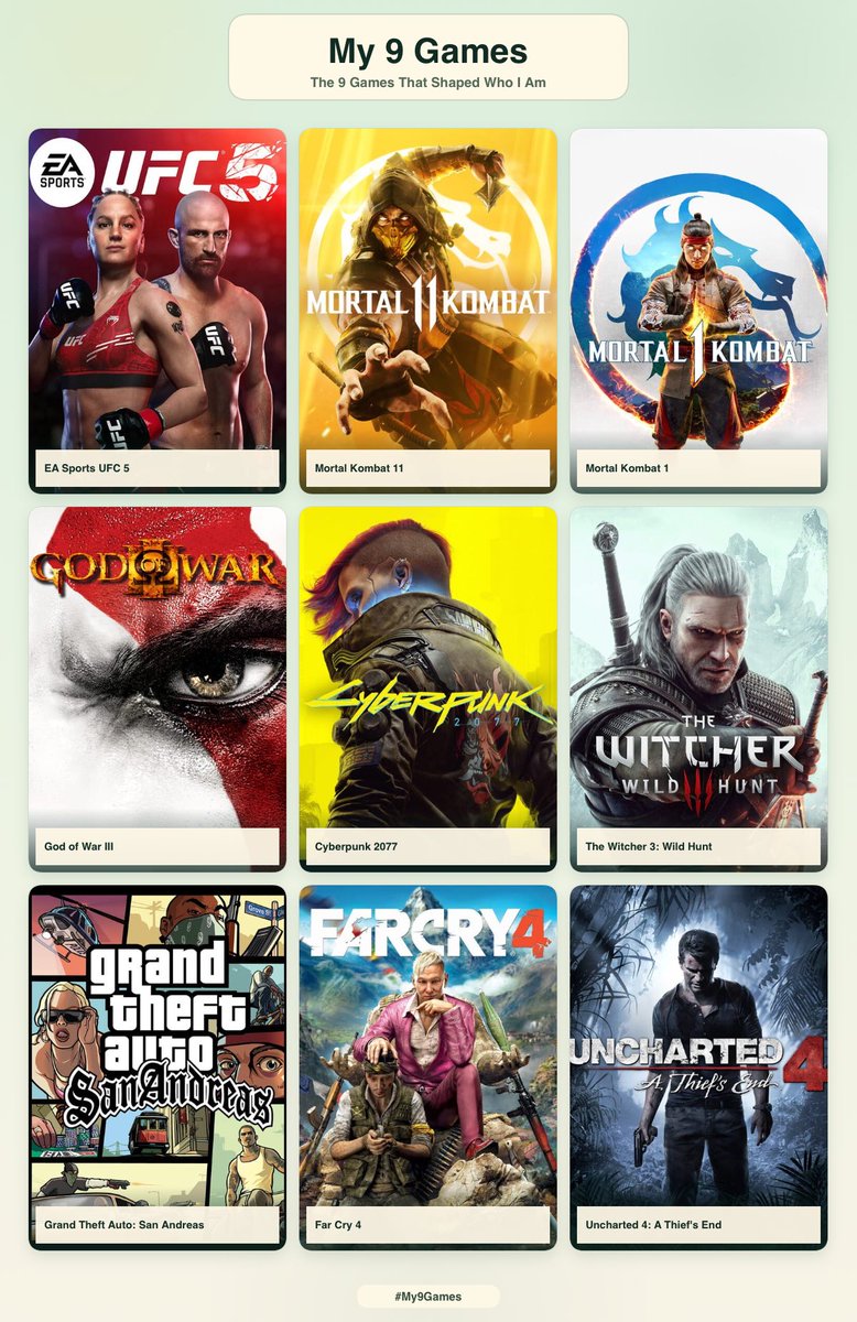 Faithful_011's tweet photo. Me &amp; 9 games that shaped who i am ⚔️ https://t.co/Lcf8VHWzct