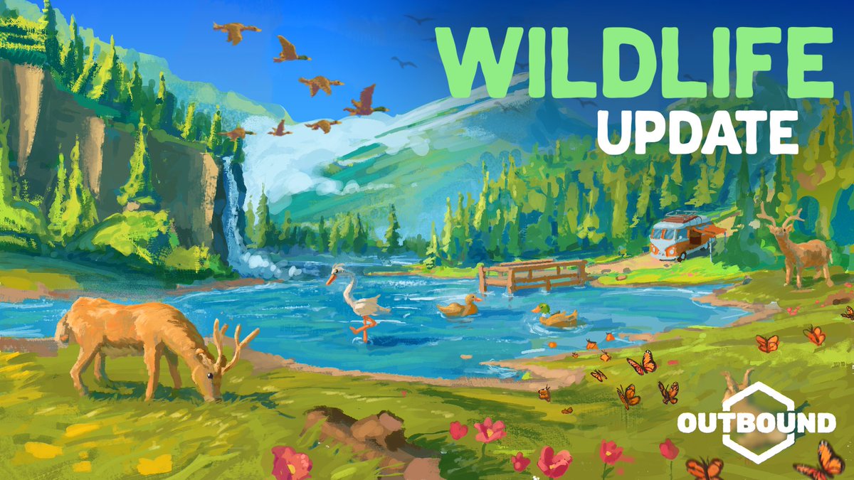 OutboundTheGame's tweet photo. 🚐NINTENDO TRAVELLERS!! 🚐

We're happy to say Wildlife Update is LIVE NOW on Nintendo Switch platforms! Alongside the new content, this patch targets also the 'black screen' error 🖤 

Jump in, hit the road and let us know what you think! ^^ https://t.co/uViqIf9Fk0