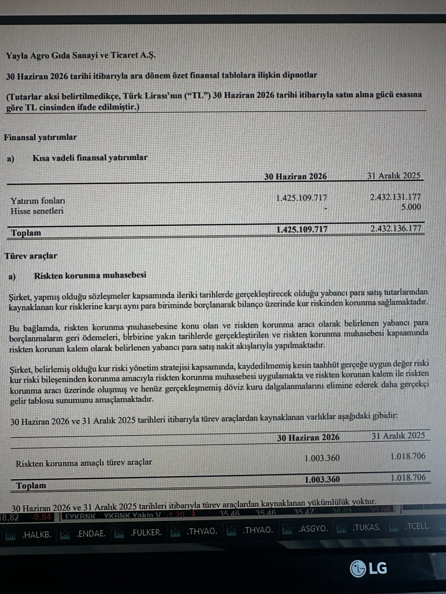 Canefe9393's tweet photo. #spk #Borsaİstanbul #Yylgd finansal raporu. Bağımsız denetim kurumu 8 nolu dipnotunda şirketin yatırım fonlarına yatırım yaptığı yazmış fakat hangi fon olduğunu açıklamamış. Yatırımcı riskli bir fon olduğunu görse belki uzak duracak bu şirketten. Rapor eksik bence, yanıltıcı. https://t.co/y1PWGVNb6m