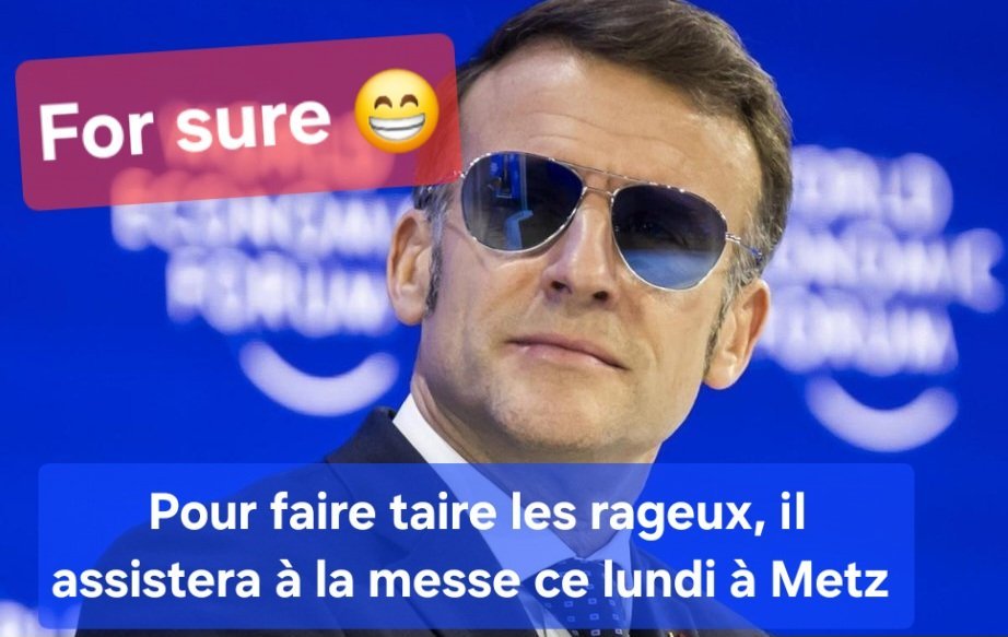 COSTESLionelEr's tweet photo. Les commentaires des #journalistes sur la présence d'@EmmanuelMacron à la messe de #LéonXIV à #Metz sont siderants et grotesques mais révélateurs❗ 🍿
Un effet de surprise qui les prends totalement au dépourvu 😂 
Un coup de maître de notre PR❗ 
Bien joué 👏 
#ForSure 😎 👌 🇫🇷 https://t.co/0bga310mCK