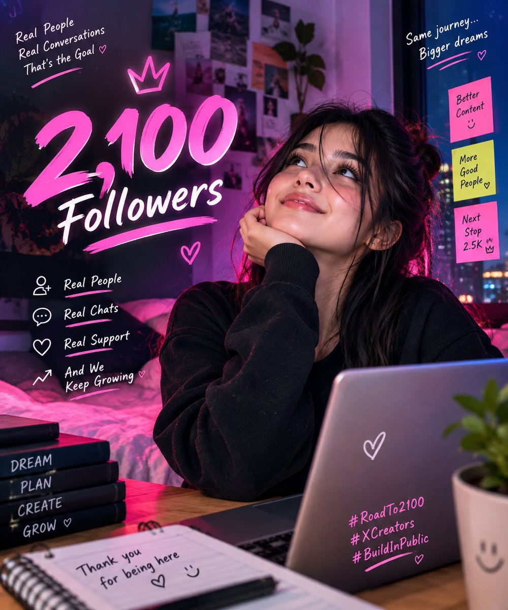 warriorumln's tweet photo. 2,100 is calling. ✨

Not built by going viral—built by showing up every single day.

Every new follow is another real connection, not just another number.

Let's reach 2.1K together https://t.co/8A0hBd019Z