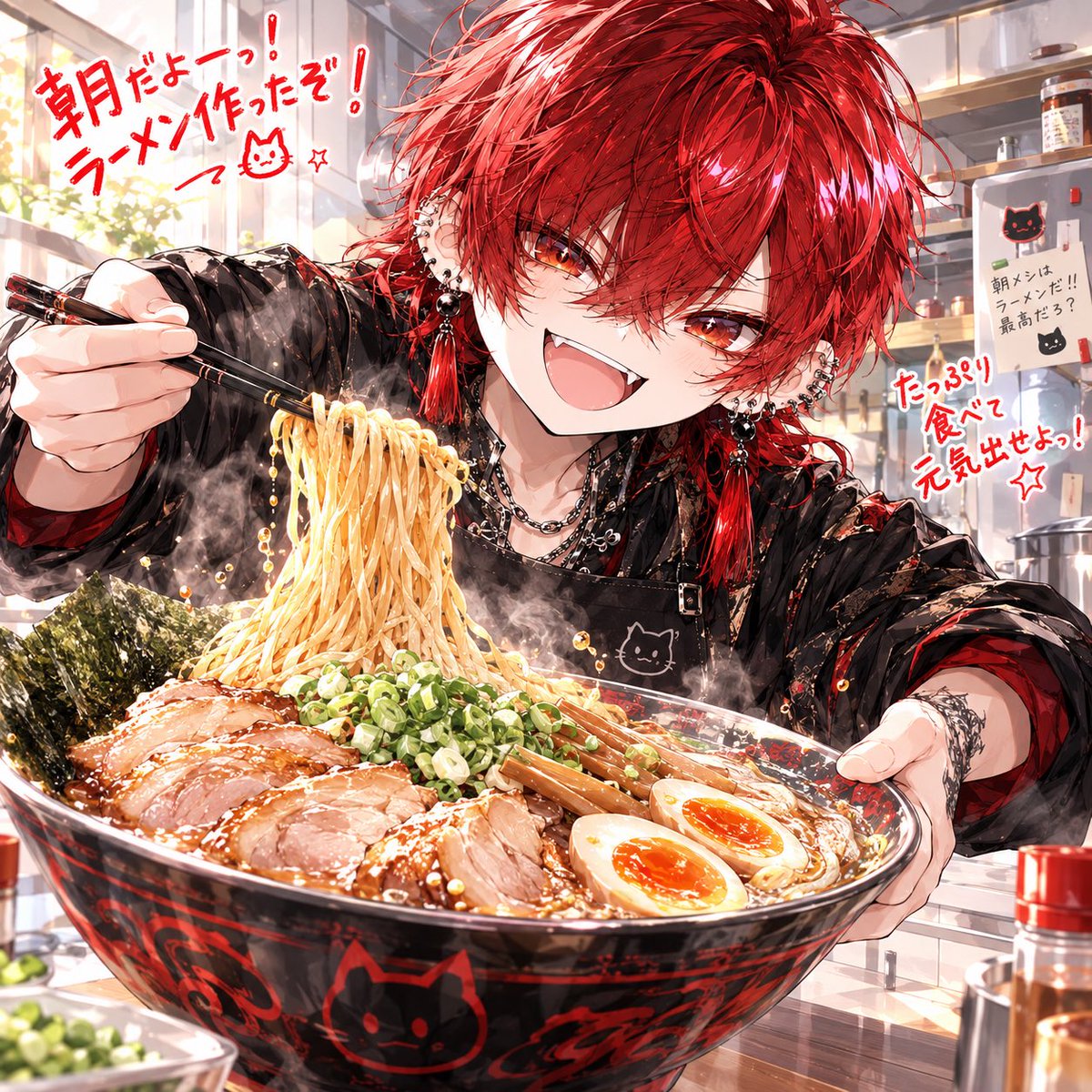 nagi_ngs77's tweet photo. リーヤの作る朝ごはん🍜
朝ラー。胃袋元気w
#肉処理場
#マフィアの溺愛組員
#リーヤ https://t.co/NsjWxcYAOL
