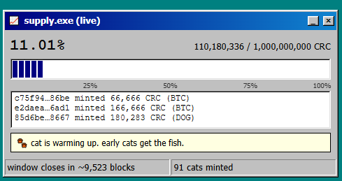 catwin98's tweet photo. @Cryptokasogon Current progress: 11.01% cats r covenant https://t.co/4YwJnSr20H