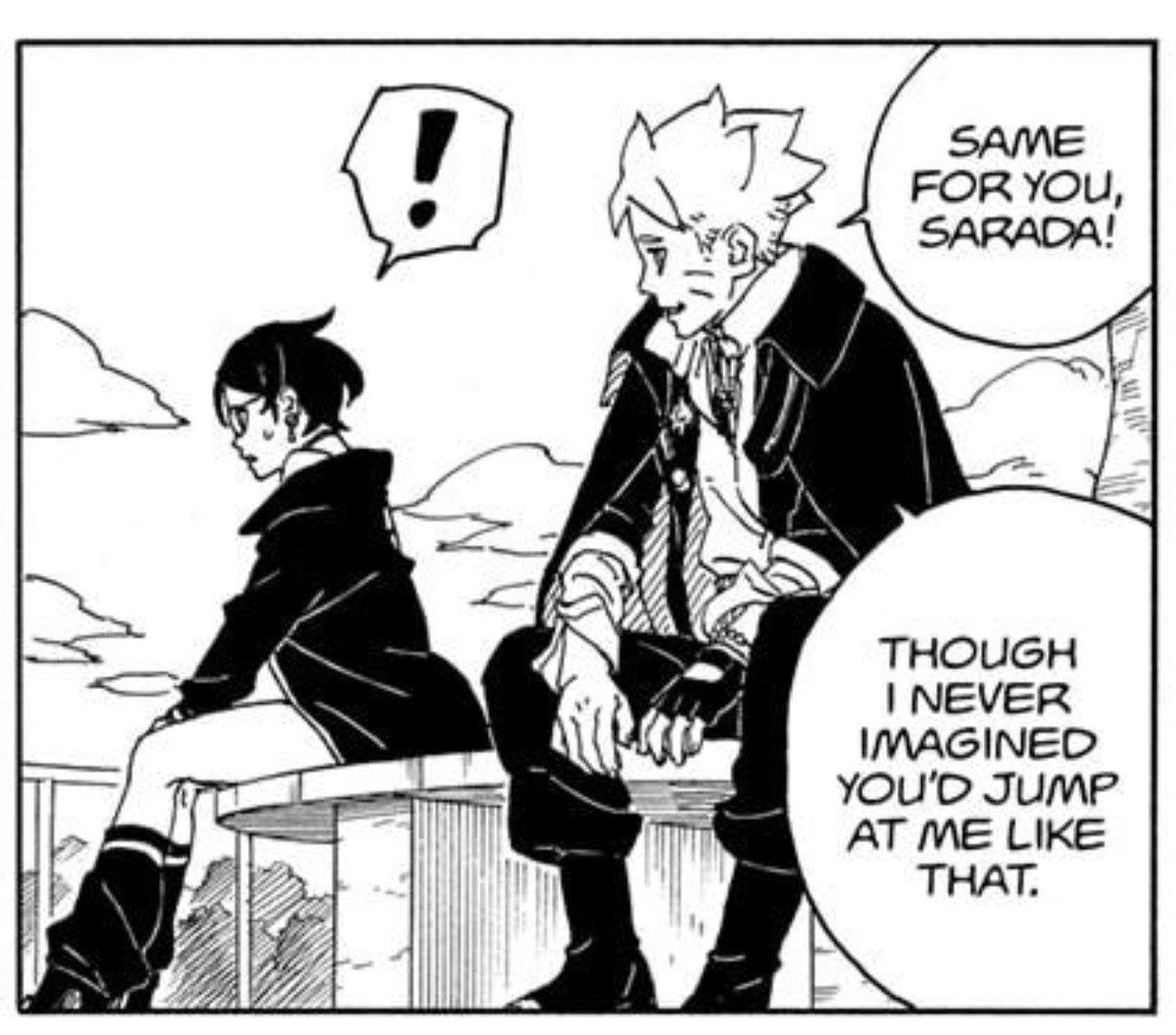 babe2731's tweet photo. I really love how Boruto responds to Sarada's hugs. He was shocked and didn't expect that from her, but he returned her embrace tenderly and was so happy about it.
#boruto #sarada #borusara #BorutoTwoBlueVortex https://t.co/t6ZxwF5PP6