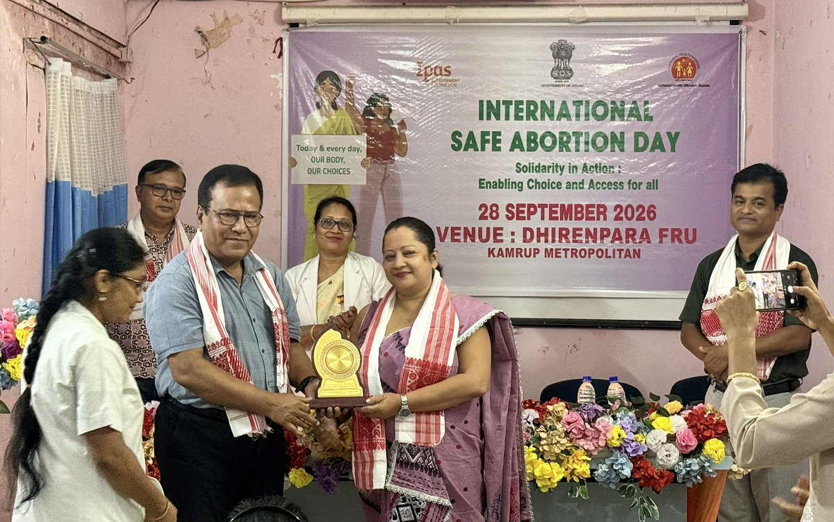 MetroNhm's tweet photo. International Safe Abortion Day was observed today at Dhirenpara FRU, Kamrup(M) promoting importance of safe &amp; quality abortion care services through trained healthcare providers &amp; designated health facilities. As part of the programme, the Best CAC Provider was also felicitated. https://t.co/bf1ZJMVzAU