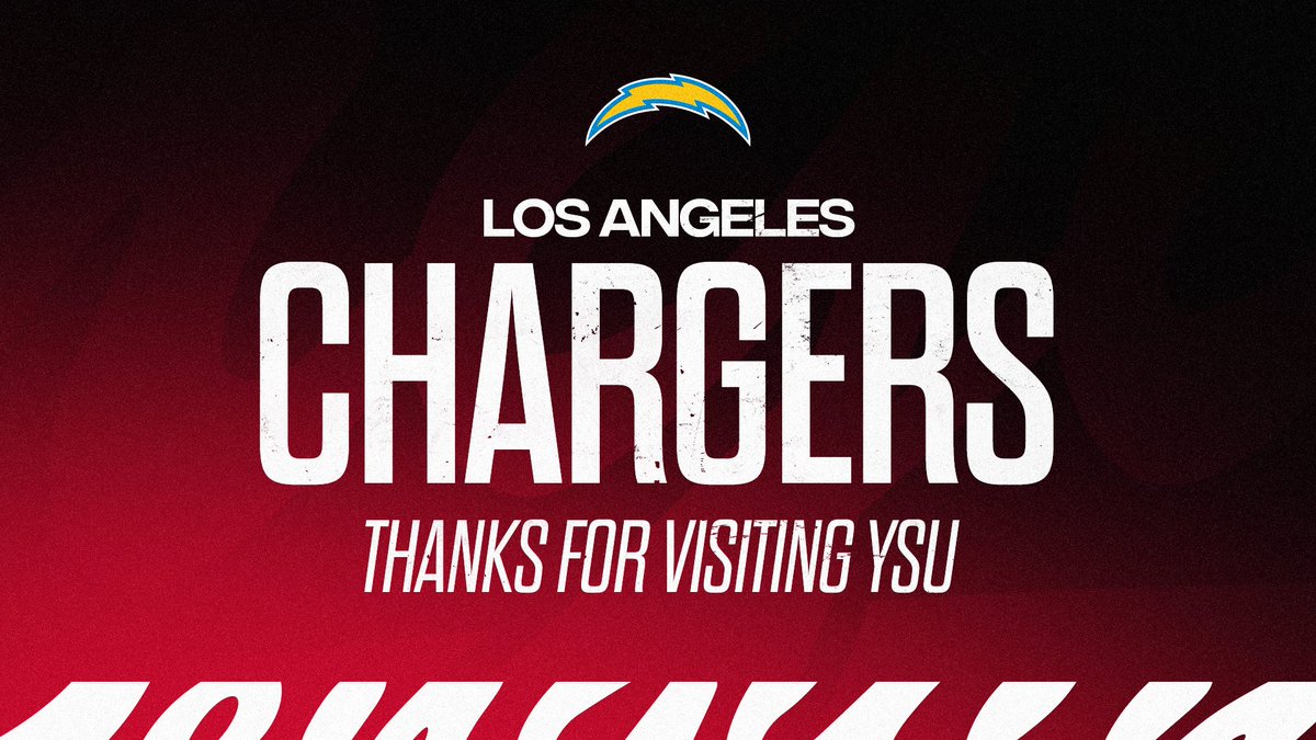 ysufootball's tweet photo. Thanks for visiting practice this morning! @chargers @Bengals 

#GoGuins https://t.co/N9Z8ONbP7x