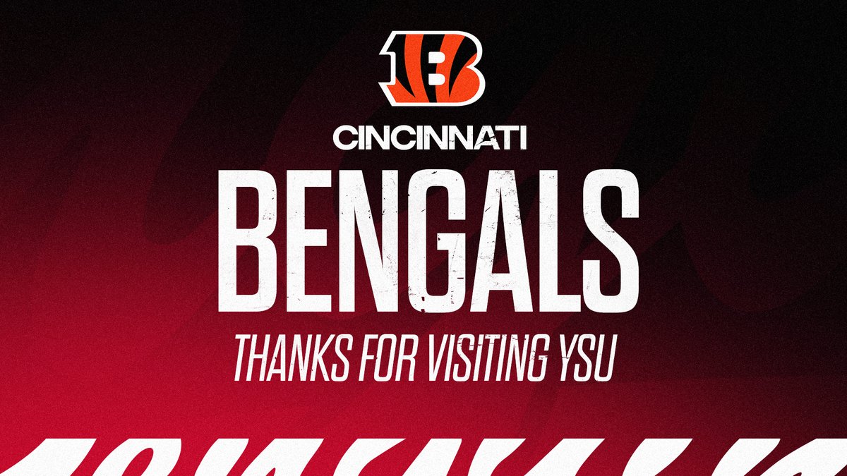ysufootball's tweet photo. Thanks for visiting practice this morning! @chargers @Bengals 

#GoGuins https://t.co/N9Z8ONbP7x