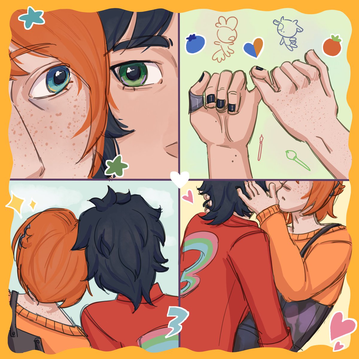 tequi_ll's tweet photo. 🧡💙 https://t.co/9K4B7lVhXG