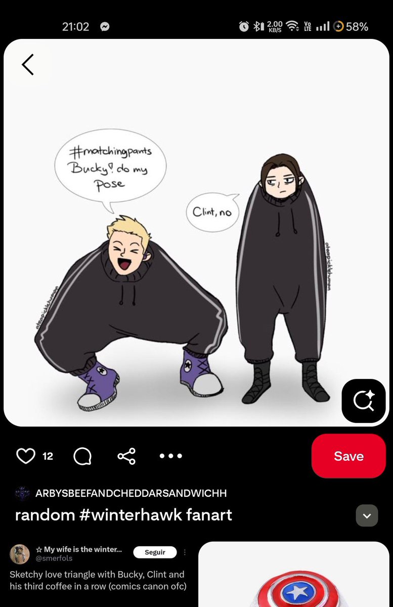 ateapicklehuman's tweet photo. I'm alive but what's this? Someone posted my shitty art on Pinterest without me knowing!?

I reported them already but I find it funny cuz wdym someone posted my art on Pinterest 2 years ago and I found out by looking up #winterhawk aesthetic lmao https://t.co/SvvAVSx7aR