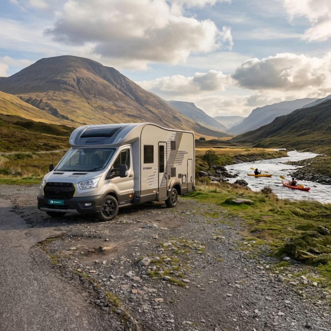 swiftgroup's tweet photo. The Trekker family is growing. 

Say hello to the Trekker 505, joining the popular 540, 584 and 594 to bring even more choice to our adventure-inspired motorhome range, all with lithium batteries giving you more usable power and greater flexibility away from mains hook-up.

Four layouts. 2-4 berth options. One unmistakably Trekker attitude.

Where would you take yours first?

See it here 👉 https://t.co/qdLgu1Z6TS

See it at the NEC in October 👉 https://t.co/6jnObXMtTA

#SwiftTrekker #MotorhomeAdventures #Swift2027 #ExploreMore