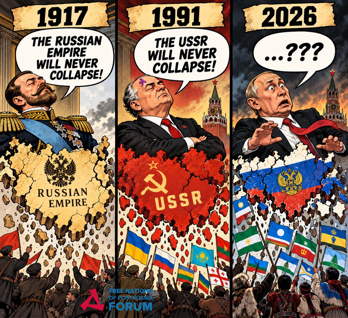 Deity01's tweet photo. Good afternoon. Alledgedly, former ๐บ๐ธ prez Hoover said: "Prosperity is just around the corner."
In 2026, so is hell. #RussianTerror
Today's ๐ท๐บ๐บ๐ฆโ๏ธ๐งตby @TWMCLtd, offers you all of the details. #TeamTim
#NAFO #BOOST
Eventually all empires collapse. How about right now, ๐ท๐บ? https://t.co/POUrTOdVXC