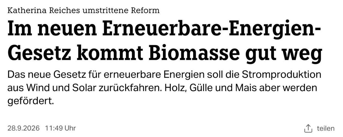 FridayForFuture's tweet photo. Wäre es nicht so katastrophal, wäre es ja beeindruckend, wie kreativ Katherina Reiche ist, um bloß nicht Wind &amp; Solar weiter auszubauen und damit auf langfristige Lösungen zu setzen. https://t.co/mJq6xc4wOT