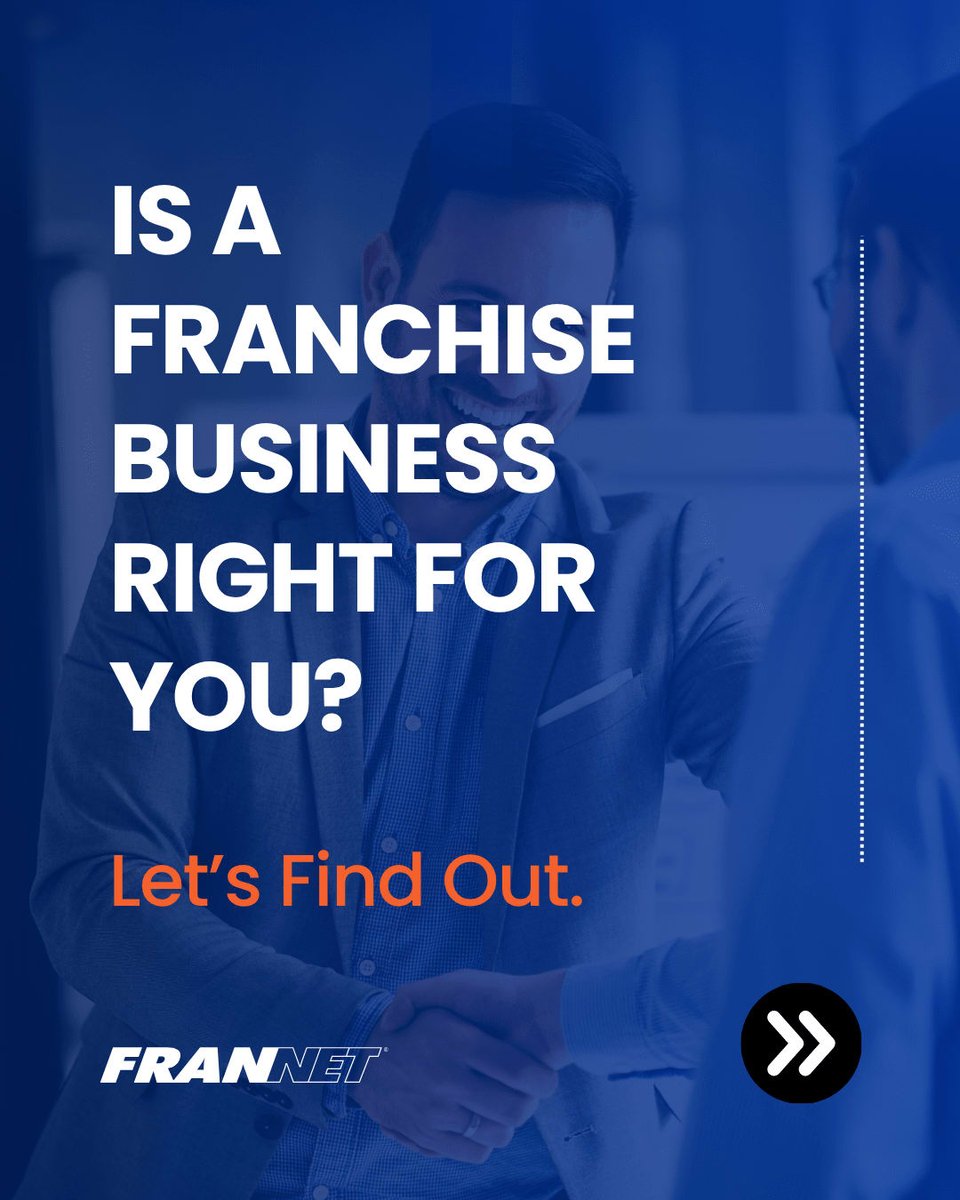 FranNet_Team's tweet photo. Franchising isn't about having the "right" personality or being an “entrepreneur type”  - it's about whether this way of running a business actually fits how you like to work.

When you're ready, let's talk!

#Franchising #BusinessOwnership https://t.co/BK5e1X7fai