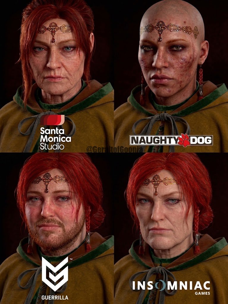 GeraltofGoonia's tweet photo. Here's what Triss would have looked like in The Witcher 3: Remastered if it was made by Sony's studios https://t.co/lY4eNsihER