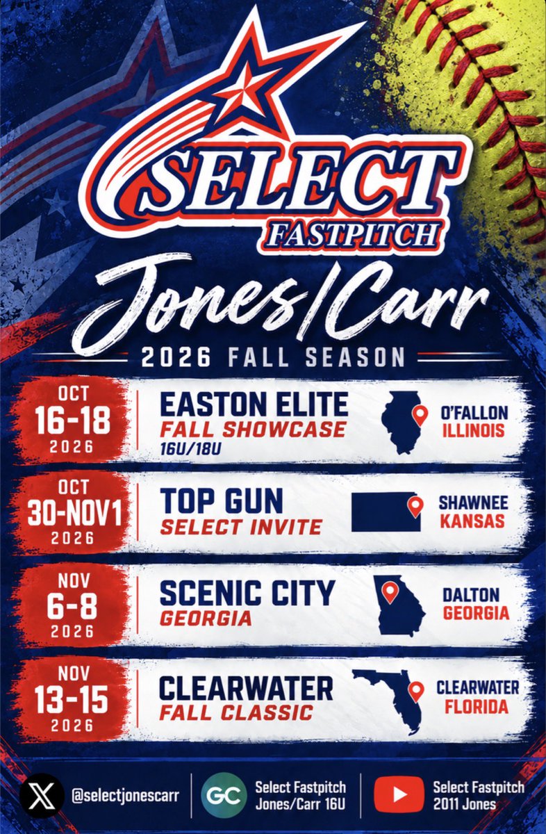 selectjonescarr's tweet photo. Fall Season 🔜 #select 

@ejonesrockchalk @LineDsoftball @SoftbalAmerica @ExtraInningSB @PrepSoftball https://t.co/haQVKKfpzp
