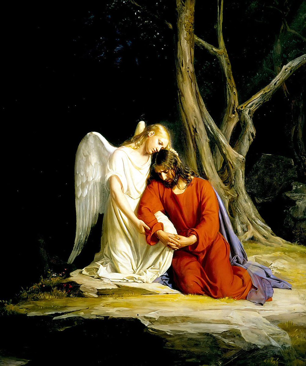 mirandacchh's tweet photo. "Un ángel consolando a Jesús en el huerto de Getsemaní"
Carl Bloch
1873. https://t.co/cx9UuMkRku