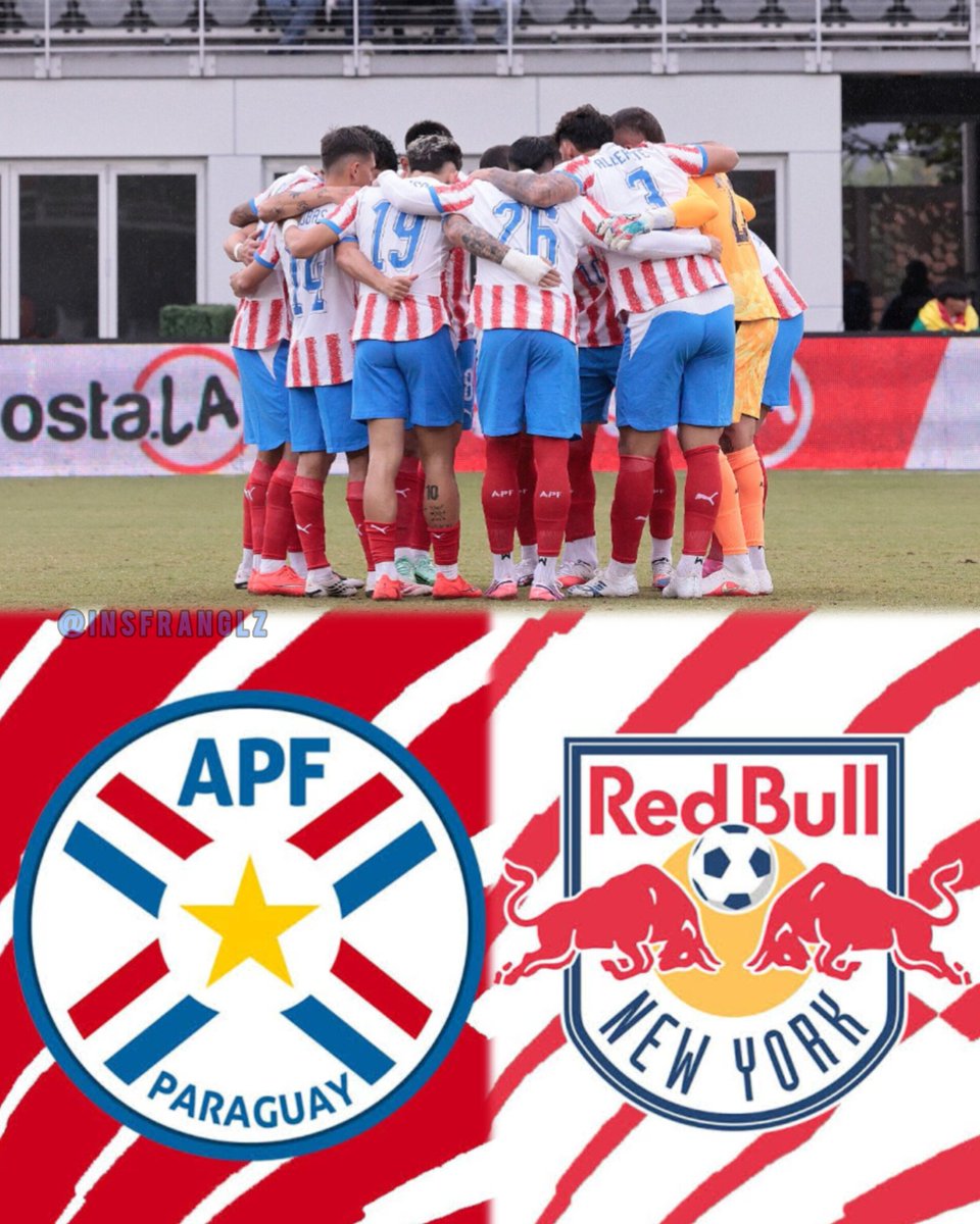 Insfranglz's tweet photo. ¡PARAGUAY ANTE NEW YORK RED BULLS! 🔥🇵🇾
Gustavo Alfaro, técnico de la Albirroja, confirmó en conferencia de prensa que Paraguay tendrá un tercer amistoso y será ante los NY Red Bulls de la MLS ⚔️.
Esto sería el próximo lunes y la Albirroja volvería a enfrentar a un club tras 12 años ➡️.
La última vez fue el 3 de septiembre de 2014, contra Nacional en Austria, victoria de la selección por 2-0 con goles de Roque Santa Ceuz y Antonio Sanabria ⚽️.