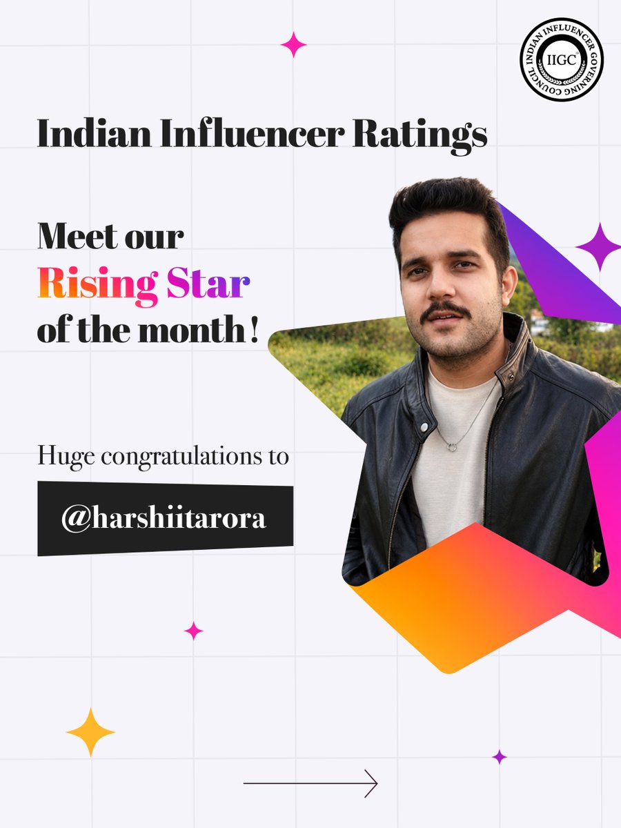 IIGC_official's tweet photo. The results are in! 🏆 We are thrilled to announce Harshit Arora as our IIR Rising Star!
From masterfully crafted narratives to his relatable "Episode Diaries" format, Harshit turns everyday moments into compelling, continuous series.
#IIR #IIGC #RisingStar https://t.co/9EhyNf4kWM