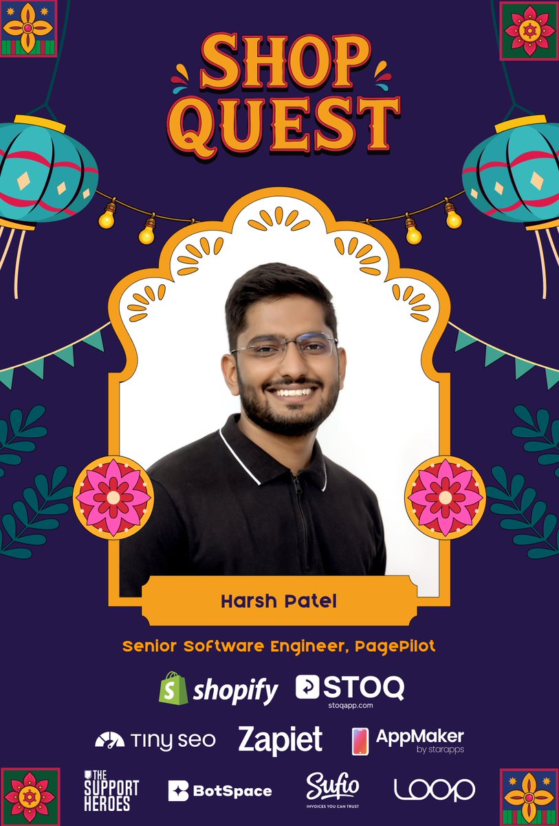 iharshspatel's tweet photo. Excited to be a part of Shop Quest 2026 in Bengaluru! 

Was a great experience last year, and I’m glad to be back again.

I’ll be there Oct 2–4, representing  @PagePilotAI 

If you’re attending, let’s catch up and talk Shopify, apps &amp; building! 

#ShopQuest #Shopify https://t.co/m86hnzS5P9