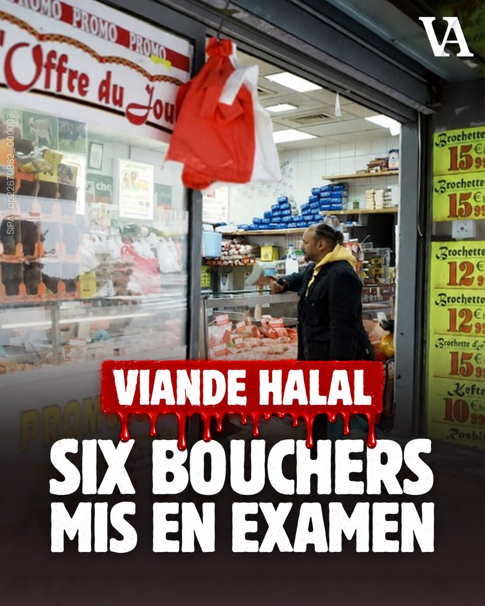 Valeurs's tweet photo. 🗞️ Après des mois d'enquête, la justice a mis en examen six bouchers de Saint-Quentin, soupçonnés d'avoir vendu de la viande d’animaux abattus clandestinement.

🔗 https://t.co/dJ0fqvJcmK https://t.co/rPe3innVbP