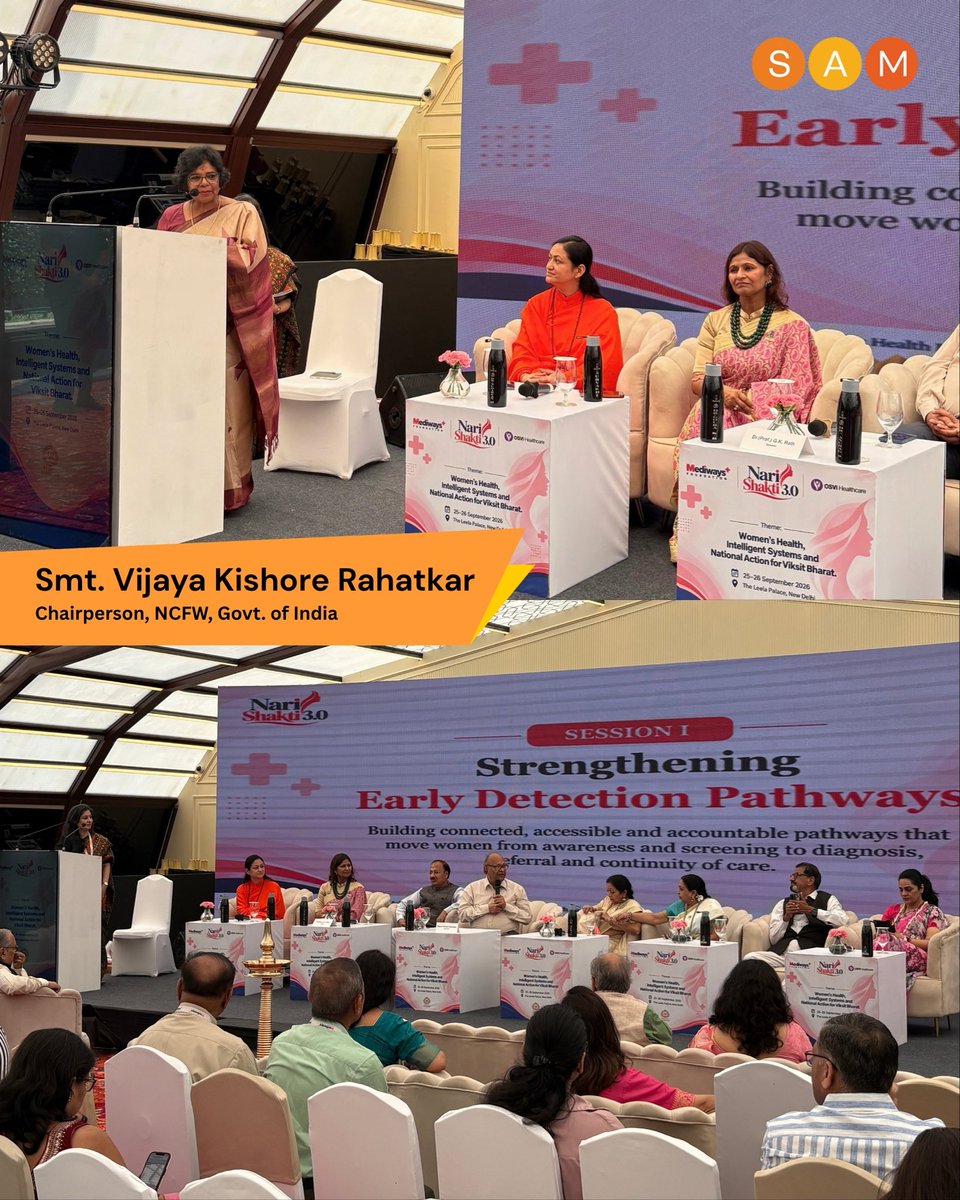 SAMWorkshops's tweet photo. [1/2] Some conversations inform. Some conversations inspire. And some make you rethink what meaningful change can look like. ✨

Sadhvi Dr. Shivani Bharti Ji, Director of SAM, was invited to Nari Shakti 3.0, hosted by Mediways Health Foundation. https://t.co/LURYNMUwLD