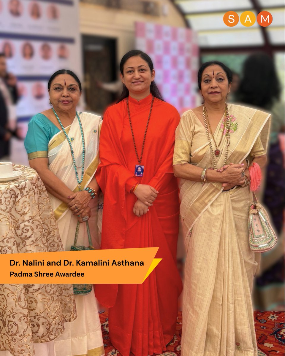 SAMWorkshops's tweet photo. [1/2] Some conversations inform. Some conversations inspire. And some make you rethink what meaningful change can look like. ✨

Sadhvi Dr. Shivani Bharti Ji, Director of SAM, was invited to Nari Shakti 3.0, hosted by Mediways Health Foundation. https://t.co/LURYNMUwLD