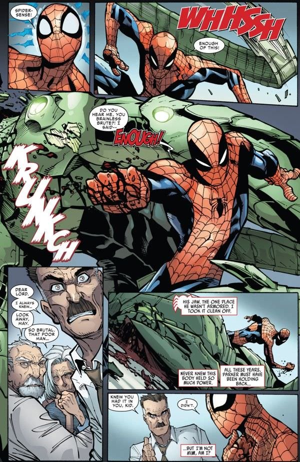 SelinaWayne95's tweet photo. These three pages are the only legacy of Superior Spider-Man https://t.co/58vIKoHh7w