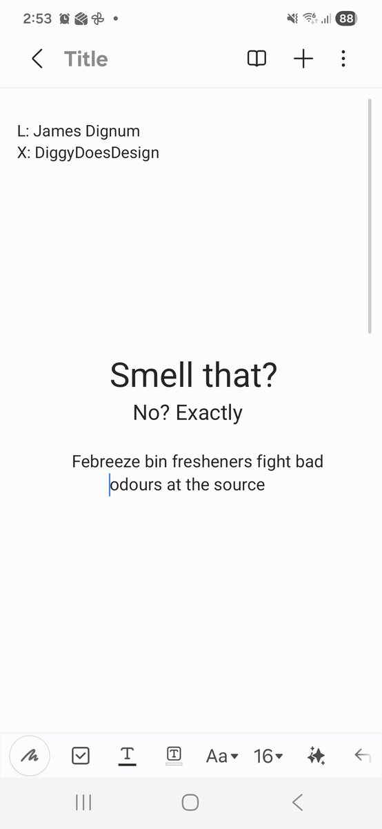 DiggyDoesDesign's tweet photo. Create posters to advertise #BinAirFresheners 🗑️🌸 for today's @OneMinuteBriefs https://t.co/D9Q3H32ShE