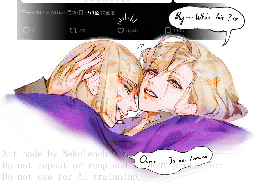 NekoTenohira300's tweet photo. 🏹👑~~🥴🤭💜(Thank you ~
#ルクヴィル #rookvil #ツイ腐テ https://t.co/B3nwj4PJUo