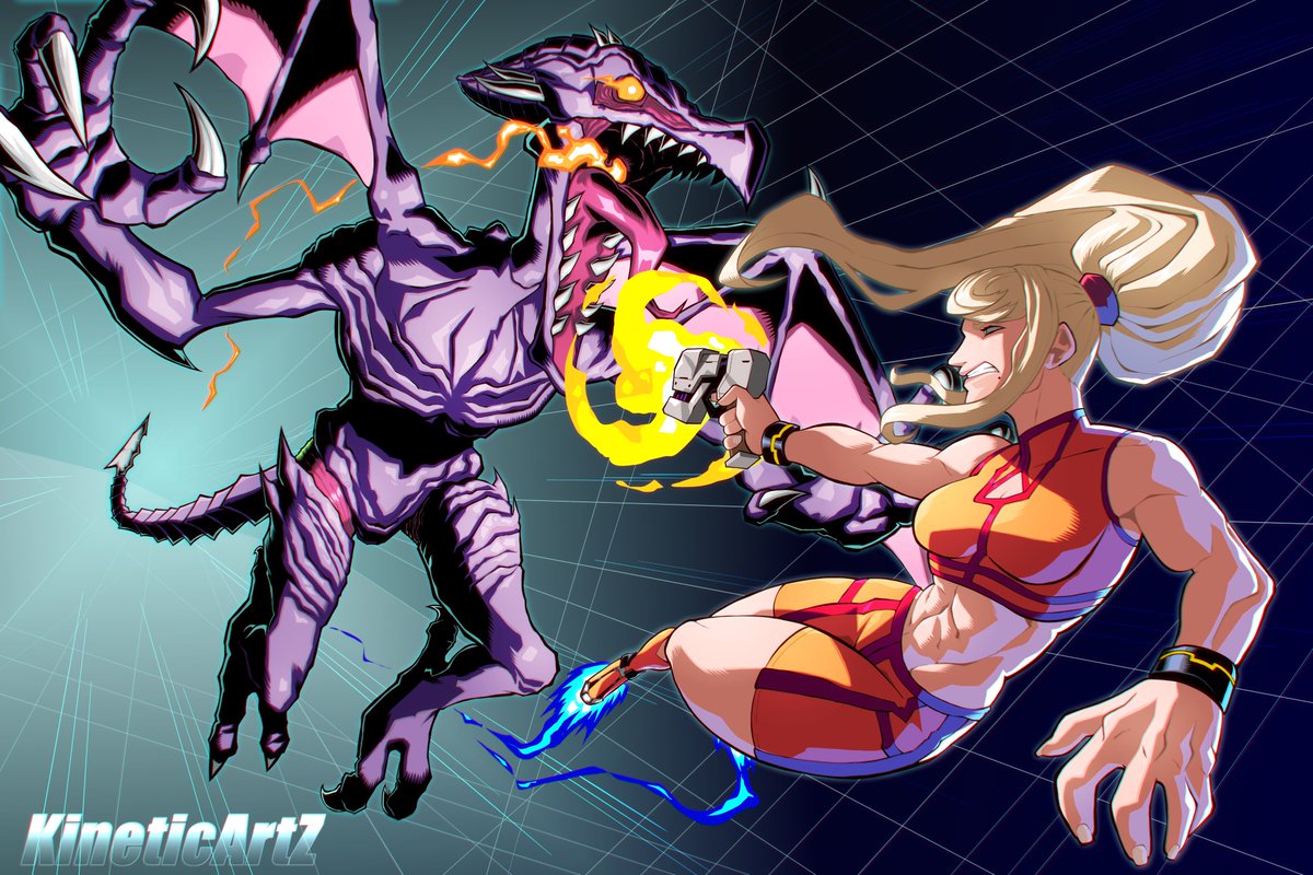 KineticArtZ's tweet photo. -SAMUS v RIDLEY- (Remake)

Just redrawing my old art for the love of the game atp😆 https://t.co/DE8bfvaNcQ