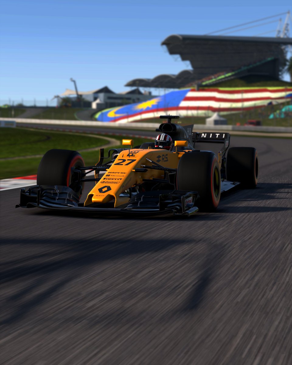 AlpineSimRacing's tweet photo. 🎶 Black and Yellow, Black and Yellow 🎶 

F1 IS BACK AT SEPANG FOR THE BAHRAIN GP 😎 https://t.co/WMtDhgRk31