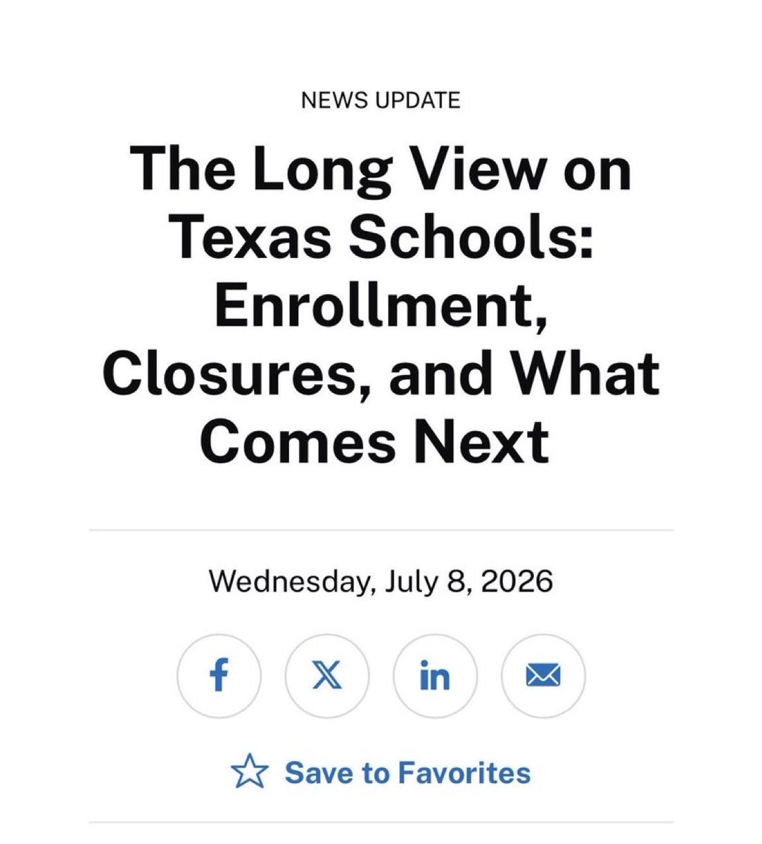 TASB_GR's tweet photo. What do today's enrollment shifts mean for the future of Texas schools? 

It is the question at the heart of @tasb_news’s txEdInsights paper, Some Cuts Don't Heal: The Permanent Cost of Short-Term Thinking on Texas Schools.

Read more: https://t.co/CNhKF9SsBw

#txlege https://t.co/mDO6A9lQij