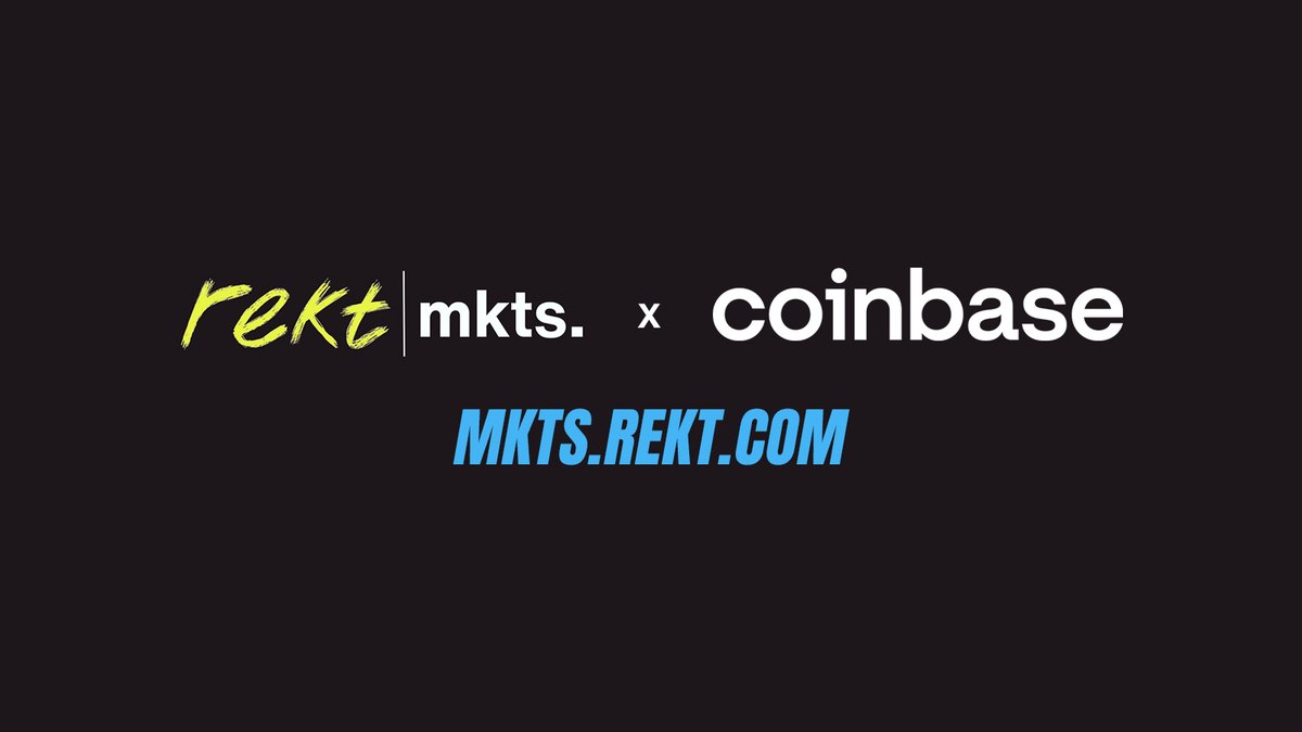 RektMkts's tweet photo. We're excited to announce @Coinbase as the first partner of Rekt Mkts.

Sign up to Coinbase and place a trade using the following link to receive a free month of Rekt Mkts Pro: https://t.co/VqUaA4McrB https://t.co/uEwBrfiCDx