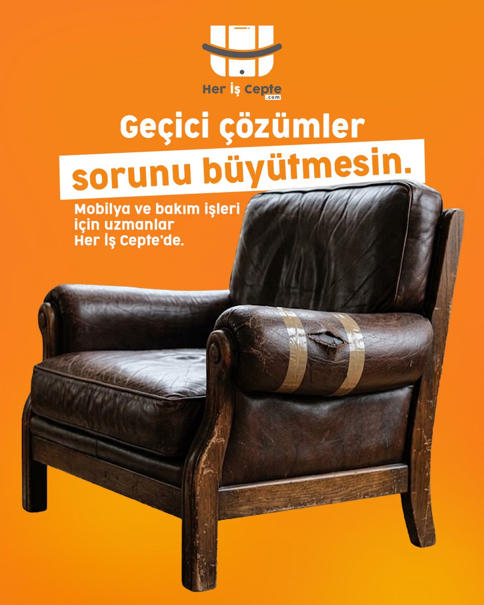 heriscepte's tweet photo. Deri koltuktaki yırtığı koli bandıyla yapıştırıp üstüne şal örterek sorunu çözdüğünü sananlar... 💀

Geçici çözümler sorunu büyütmesin. #HerİşCepte’den döşeme ustasını bul, koltuğunu ilk günkü haline getir. 🛋️  

 https://t.co/9updKUgCSm https://t.co/I5EDWj1u7V