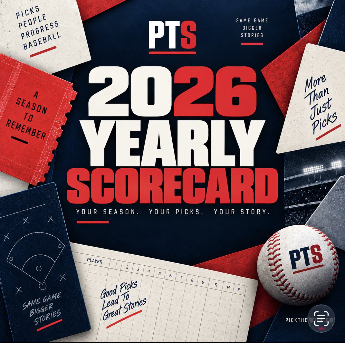 PickTheStickApp's tweet photo. Your season. Your picks. Your story. โพ๏ธ
Every pick told part of the story. Now itโs time to see how your 2026 season came together.
Pick The Stick Yearly Scorecard Out Now!
#PickTheStick #YearlyScorecard #Baseball #MLB #PickEm https://t.co/AkyynNLXYd