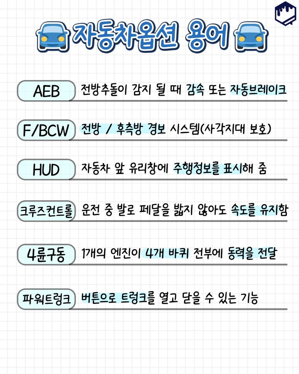 honeytip_backup's tweet photo. 차량 구매시 꼭 알아야 하는 용어들 https://t.co/UgYUQAepkI