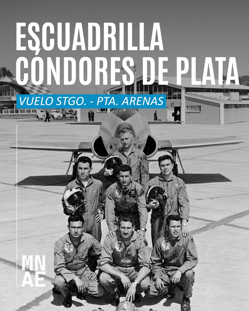 museo_nae's tweet photo. ✈️Un día como hoy, en 1961, los Cóndores de Plata hicieron historia al completar su primer vuelo  Stgo.-Pta. Arenas, llevando por primera vez aviones reactores a la zona austral.🇨🇱
🦅Precursores de los actuales @halconesfach, su legado forma parte de nuestra historia aeronáutica. https://t.co/stNwdv3ihK