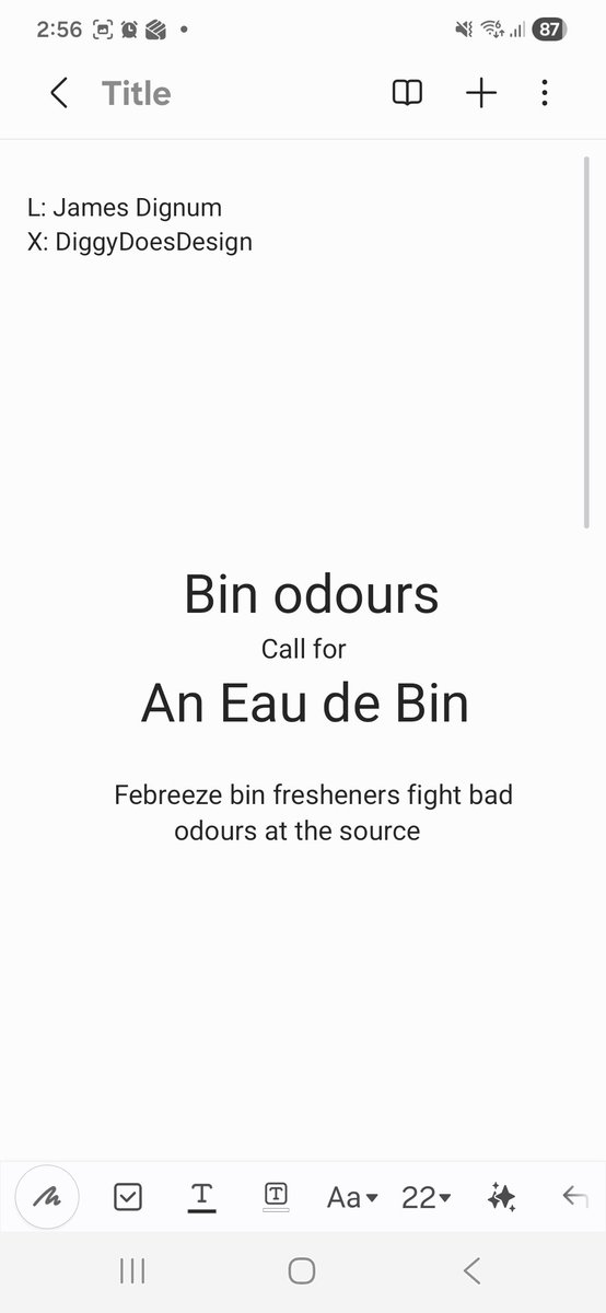 DiggyDoesDesign's tweet photo. Another one for today's brief for @OneMinuteBriefs to advertise #BinAirFresheners https://t.co/YwSPKVgWC0