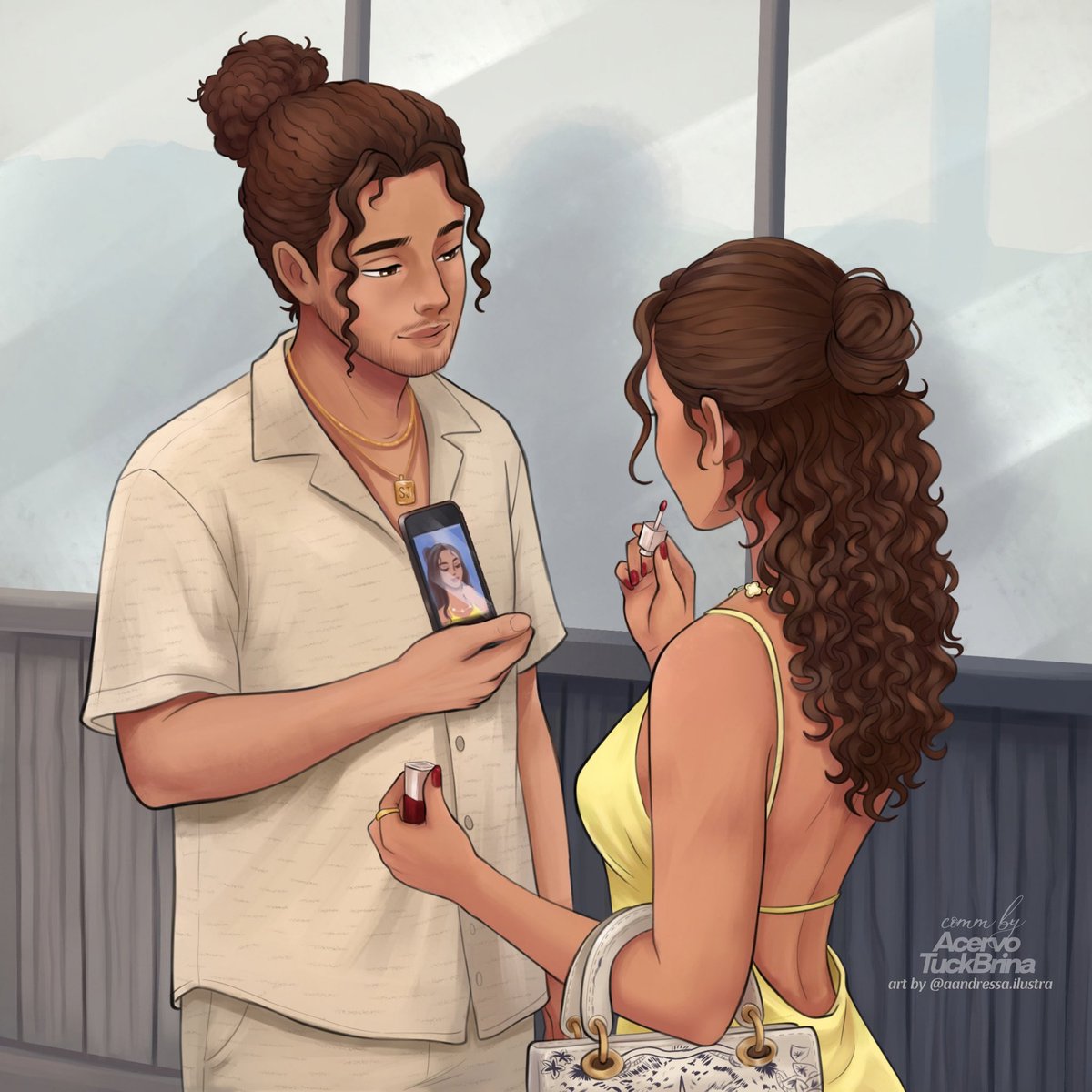 tuckbrinacervo's tweet photo. #OcCouplesWeek26 | day 2: love language 

“You're the best thing that ever happened to me, Sabrina James." https://t.co/weF87g2FR9