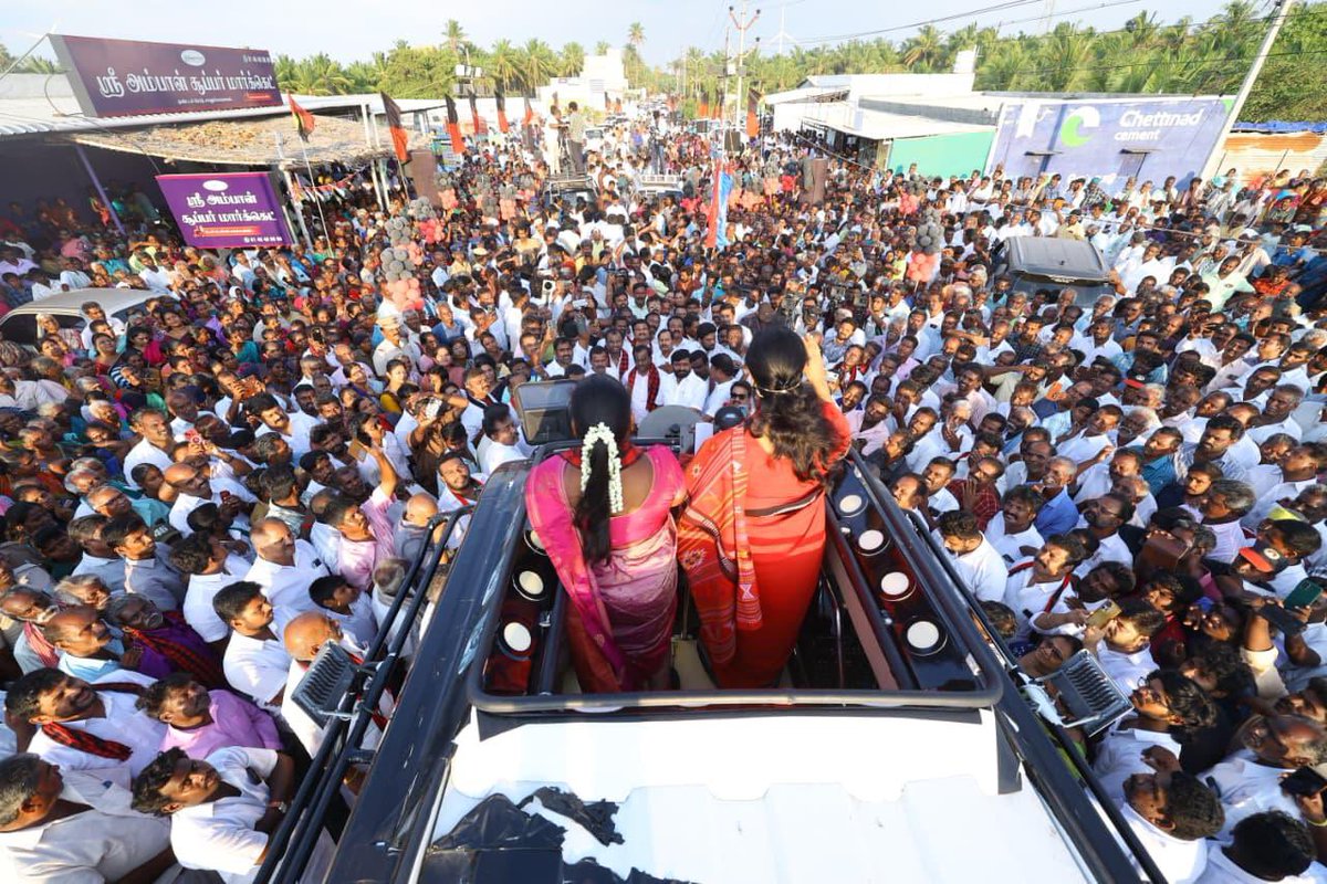 V_Senthilbalaji's tweet photo. மதச்சார்பற்ற முற்போக்கு கூட்டணியின் சார்பாக, கழகத் தலைவர், திராவிட நாயகர், மாண்புமிகு தளபதி @mkstalin அவர்களின் நல்லாசிகளுடன்,  கழக இளைஞரணிச் செயலாளர், மாண்புமிகு தமிழ்நாடு சட்டமன்ற எதிர்க்கட்சித் தலைவர் @Udhaystalin அவர்களின் வழிகாட்டுதலில், தாராபுரம் சட்டமன்றத் தொகுதி இடைத்தேர்தலில் போட்டியிடும், கழக வெற்றி வேட்பாளர்,  வழக்கறிஞர் திருமதி எஸ். சுகன்யா  அவர்களை ஆதரித்து, கழக துணை பொதுச் செயலாளர், திருமிகு. கனிமொழி கருணாநிதி M.P அவர்கள், இன்று குண்டடம் மேற்கு ஒன்றியம், மானூர்பாளையம் பகுதியில் தேர்தல் பரப்புரை மேற்கொண்டார்..