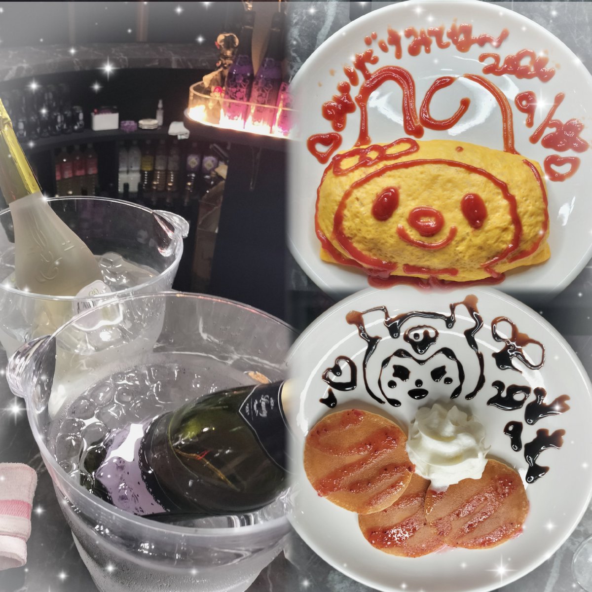miri_wt06's tweet photo. 🩵沢山初めてをくださるご主人様

こんなに可愛くないマイメロとクロミちゃんなのに褒めてくれて嬉しいです(´×ω×`)初シャンパン初オムライス初パンケーキでした✨️お絵描きもっと練習します💦次こそは可愛くできるように頑張りますよ(ง •̀_•́)ง
✧︎*。いつもありがとう(* ᴗ͈ˬᴗ͈)” https://t.co/DDENCMURwn