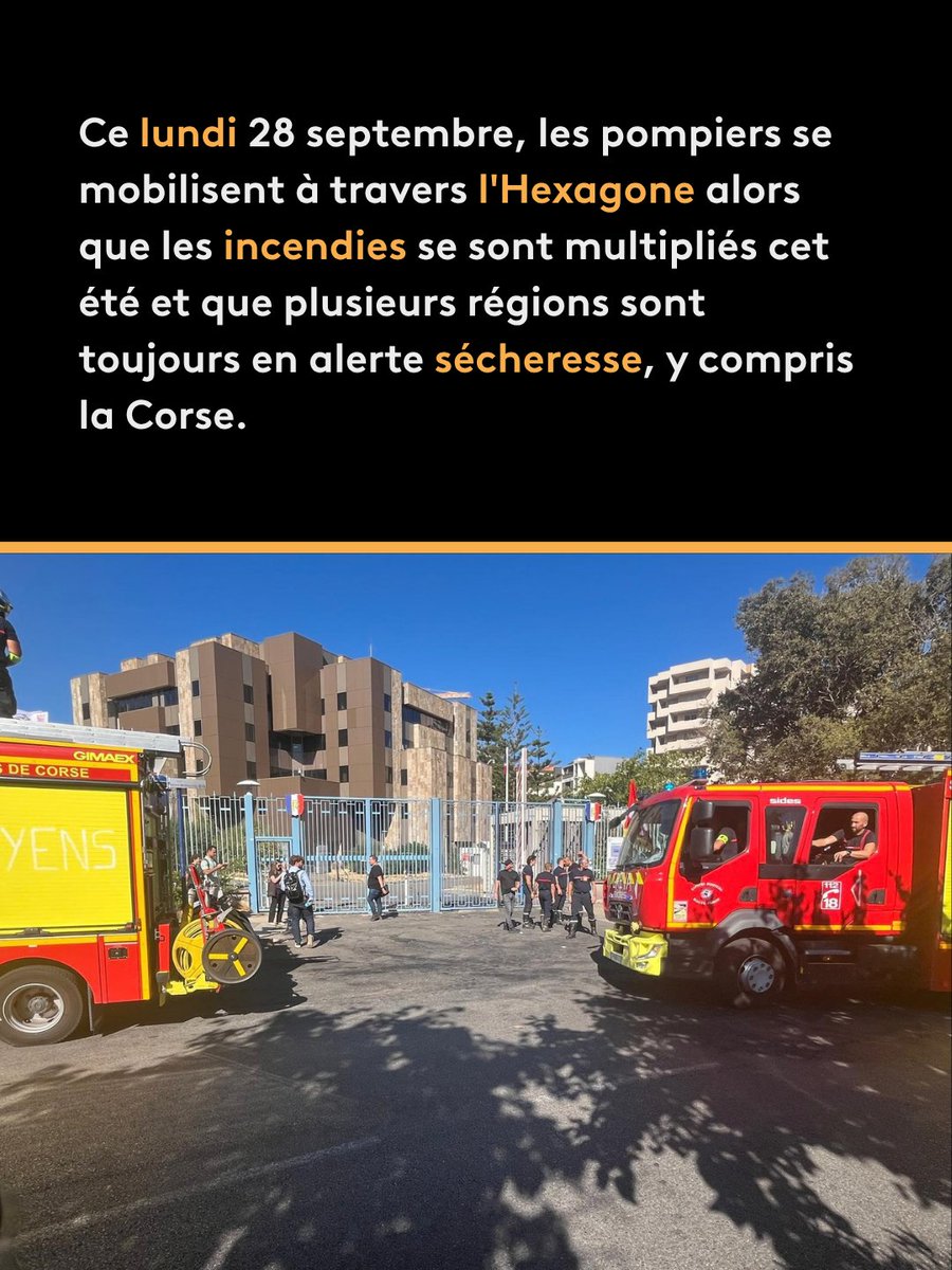 FTViaStella's tweet photo. Les pompiers insulaires se joignent au mouvement de grève nationale pour demander plus de moyens, après un été marqué par les incendies. En plus de revendications nationales, ils pointent aussi du doigt des problématiques locales.
https://t.co/k7OreUvcHd https://t.co/lUyRgyuUqH