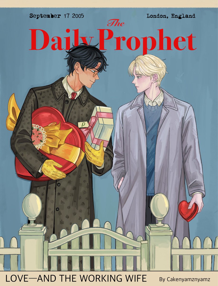 cakenyamnyamz's tweet photo. Anniversary date💌 draco is wearing his present underneath his clothes 

#hpdm #drarry #harco #harrypotter #dracomalfoy https://t.co/xezNi3nzq1