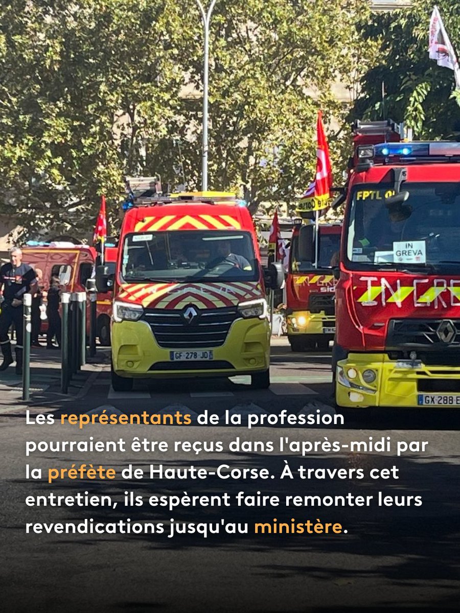 FTViaStella's tweet photo. Les pompiers insulaires se joignent au mouvement de grève nationale pour demander plus de moyens, après un été marqué par les incendies. En plus de revendications nationales, ils pointent aussi du doigt des problématiques locales.
https://t.co/k7OreUvcHd https://t.co/lUyRgyuUqH