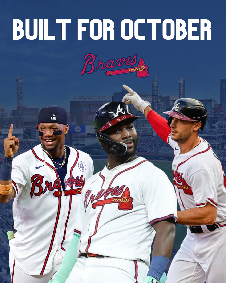 atlchamber's tweet photo. Playoff baseball is calling. ⚾️

The @Braves are ready for their push to the World Series, and Atlanta is ready to rally behind every pitch, every swing and every big moment.

Let’s go, Braves! https://t.co/eLzSdCnUP1