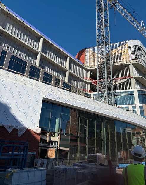 mdsocialwork's tweet photo. The #UMSSW Board of Advisors recently toured the construction site of our future home. Excited to see this sustainable, innovative space take shape ahead of its 2027 opening! 

#UMSSW #UMB #FutureHome https://t.co/iHUWiWwKBu