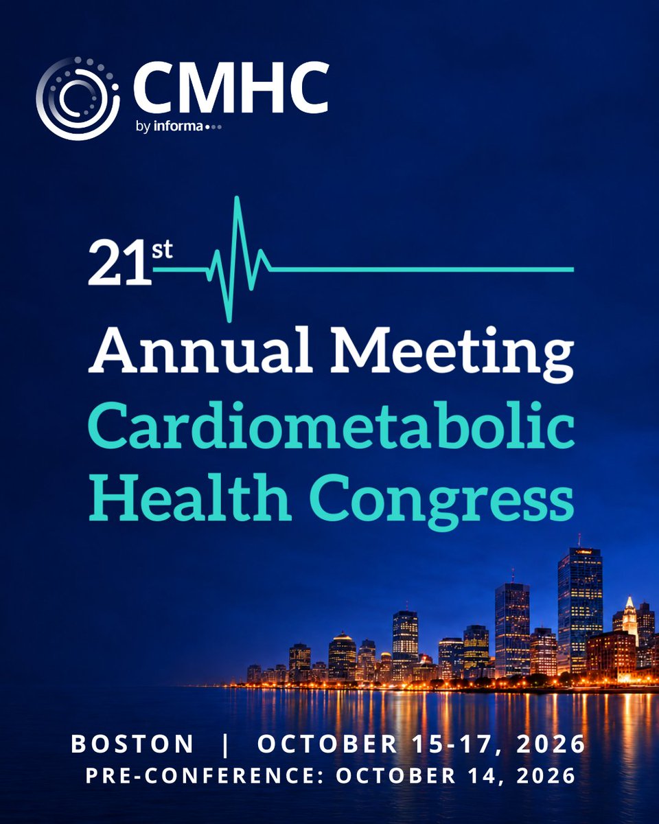 PAINWeek's tweet photo. PAINWeek wrapped, but the learning continues! Will you be joining us in Boston? 🍂
The 21st Annual Cardiometabolic Health Congress takes place Oct 15-17, 2026 (pre-con Oct 14) at Boston Park Plaza. Connect with experts and turn research into practice. https://t.co/ypdEz16B2K https://t.co/OnLEpnE8Uy